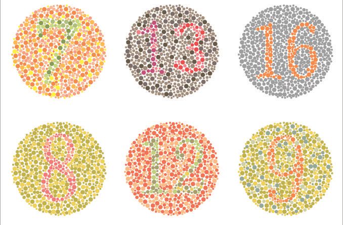 ishihara colour blind test