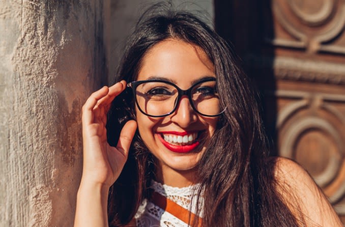 Girl wearing eyeglasses